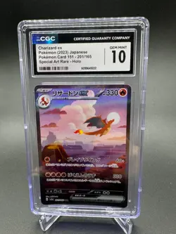 JAPANESE SV2A-POKEMON 151 SPECIAL ART RARE #201 CHARIZARD EX CGC GEM MINT 10 - Image 1