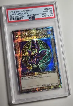 2024 YU-GI-OH! QUARTER CENTURY BONANZA Dark Magician RA03-EN080 QCR PSA 10 - Image 2