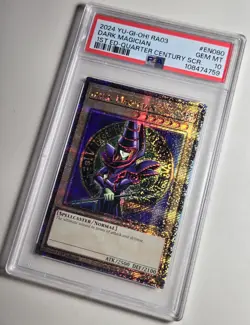 2024 YU-GI-OH! QUARTER CENTURY BONANZA Dark Magician RA03-EN080 QCR PSA 10 - Image 3