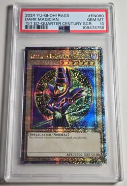 2024 YU-GI-OH! QUARTER CENTURY BONANZA Dark Magician RA03-EN080 QCR PSA 10 - Image 4