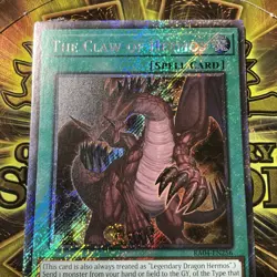 The Claw of Hermos 1st Edition Platinum Secret Rare RA04-EN256 Yu-Gi-Oh! - Image 2