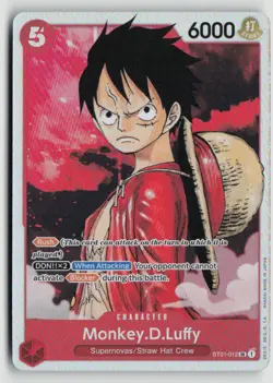 Monkey.D.Luffy 012 ST01-012 One Piece Starter Deck 1: Straw Hat Crew SR NM Eng - Image 1
