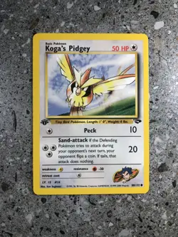 Pokemon TCG Cards 1st Edition Koga's Pidgey 80/132 Gym Challenge NM - Image 1