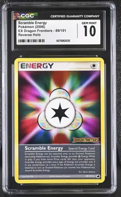 CGC 10 Scramble Energy Dragon Frontiers 89/101 Reverse Holo STAMPED Pokemon Card - Image 1