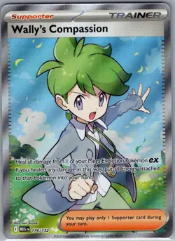 Wally's Compassion 176/132 ME01: Mega Evolution - Pokemon Card - NM - Image 1