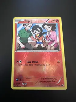 Tepig 25/113 B&W Legendary Treasures 2013 Pokemon Card Reverse Holo Common NM - Image 1