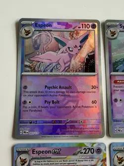 Prismatic Evolutions Card Lot - Pokeball Holo Foil Espeon Sylveon Jolten EX Etc - Image 2