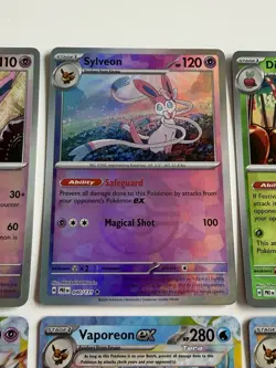 Prismatic Evolutions Card Lot - Pokeball Holo Foil Espeon Sylveon Jolten EX Etc - Image 3