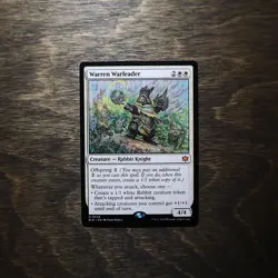 Warren Warleader - Bloomburrow - MTG BLB EDH rabbit knight NM - Image 1
