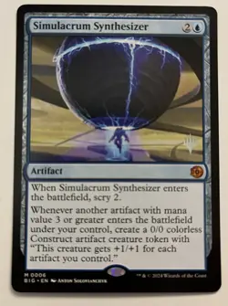 MtG Promo Stamped Simulacrum Synthesizer BIG The Big Score Magic - Image 1