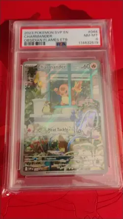 Pokemon TCG Charmander Obsidian Flames Promo Card #044 PSA 8 - Image 1