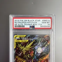 Pokemon: Moltres Zapdos Articuno GX SM210 PSA 10 - Hidden Fates ETB Promo - Image 3