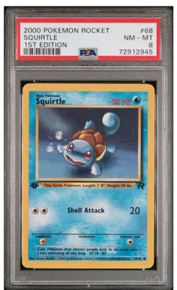 2000 Pokemon Rocket Squirtle 1st Edition Psa 8 - Image 1