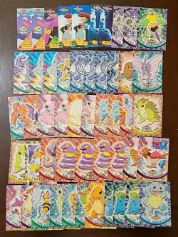 DMG! UK🇬🇧 Print BLUE Label 1999 Topps Pokemon Series 1 BULK LOT X50 - DMG! - Image 2