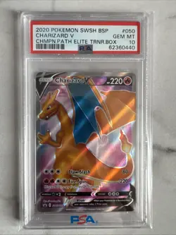 2020 Pokemon Champion’s Path Charizard V PSA 10 Gem Mint #050 - Image 1