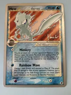 Pokemon 2008 World Championships Mew 101/101 Non-Holo Gold Star Delta Species - Image 2
