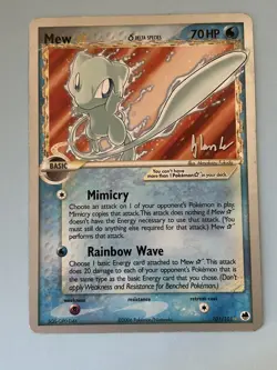 Pokemon 2008 World Championships Mew 101/101 Non-Holo Gold Star Delta Species - Image 3
