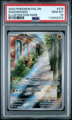 Pokemon Sudowoodo Paldea Evolved Illustration Rare 219/193 PSA 10 Gem Mint - Image 1