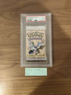 Pokemon Fossil 1st Edition Aerodactyl Art Authentic Sealed Booster Pack PSA 9 - Image 1