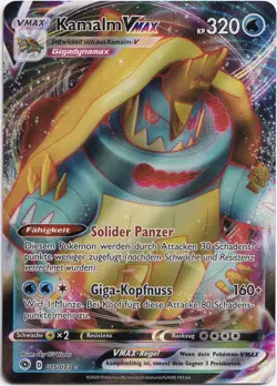 Pokemon Kamalm VMAX Full Art Weg des Champs 015/073 Near Mint Deutsch - Image 1