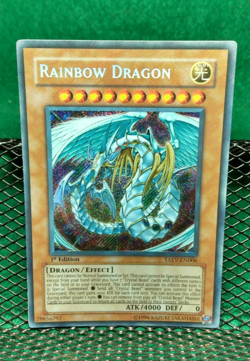 Yugioh! - Rainbow Dragon TAEV-EN006 - 1st Edition Secret Rare - Holo Line Bleed* - Image 1