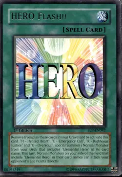 HERO Flash!! 1st Ed Rare EOJ-EN042 Yu-Gi-Oh! - Image 1