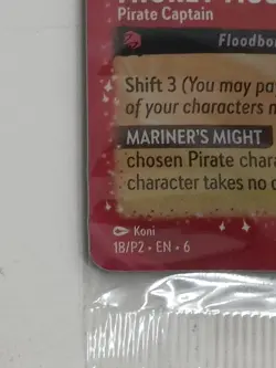 Disney Lorcana 18/P2 MICKEY MOUSE Pirate Captain Foil Promo SEALED - Image 2