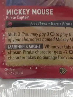 Disney Lorcana 18/P2 MICKEY MOUSE Pirate Captain Foil Promo SEALED - Image 4