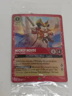 Disney Lorcana 18/P2 MICKEY MOUSE Pirate Captain Foil Promo SEALED - Image 5