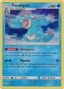 Feraligatr 24/70 Holo Dragon Majesty Pokemon Card NM - Image 1