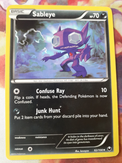 Pokemon 2012 Lightly Played Sableye Dark Explorers 62/108 Card - Image 1
