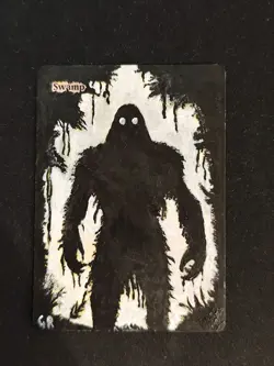 Altered Magic The Gathering Card Swamp BOOGIEMAN Acrylic Colors Handmade - Image 1