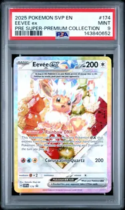 PSA 9 Eevee EX SVP 174 Prismatic Evolutions SPC Promo Pokemon - Image 1