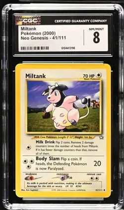 Miltank #041/111 - 2000 Pokemon Neo Genesis CGC NM/MINT 8 - Image 1