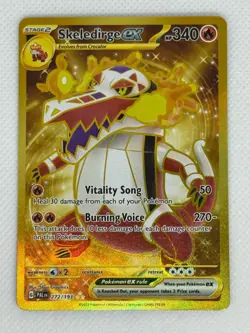 Skeledirge ex 272/193 Paldea Evolved Gold Hyper Rare Full Art Holo Pokemon TCG - Image 1