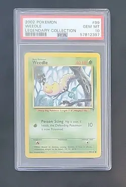 2002 POKEMON LEGENDARY COLLECTION #99 WEEDLE PSA 10 NON HOLO - Image 1