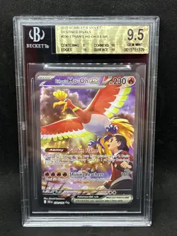 2025 Pokemon Scarlet & Violet Destined Rivals #230 Ethan's Ho-oh Ex BGS 9.5 - Image 1