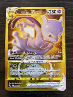 Pokemon TCG Mewtwo VSTAR Pokemon GO 086/078 Holo Secret Rare NM - Image 1