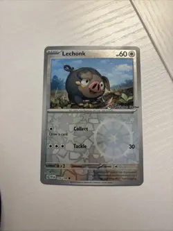 Lechonk 155/198 Scarlet Violet Pokemon Center Stamp Promo Reverse Holo - Image 1