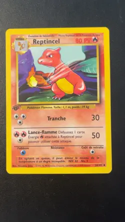 Charmeleon 1999 Pokemon French 1st Edition Reptincel 24/102 - Image 1