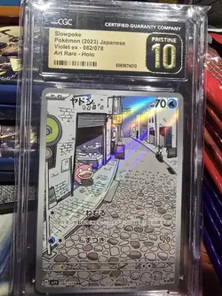 ✨✨ CGC 10 PRISTINE Japanese Pokemon 2023 SLOWPOKE 082/078 VIOLET ex SV1v - Image 1
