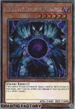 YUGIOH RA03-EN194 Caius the Shadow Monarch Platinum Secret Rare 1st Edition NM - Image 1