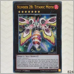 Number 28: Titanic Moth - DUSA-EN013 - Ultra Rare 1st Edition Yugioh - Image 1
