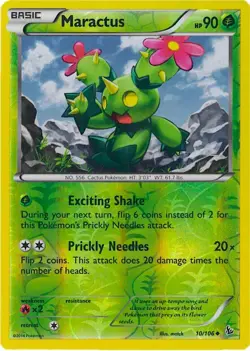 Maractus 10/106 Reverse-Holo XY Flashfire Mint Pokemon Card - Image 1