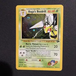 Pokemon TCG Koga's Beedrill Gym Challenge Holo Rare Card 9/132 Unlimited NM - Image 1