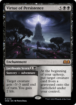 Virtue of Persistence // Locthwain Scorn [Wilds of Eldraine] Foil Near Mint - Image 1