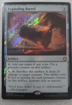 Exploding Barrel - R - 39 - MTG: Teenage Mutant Ninja Turtles - Surge Foil - Image 1