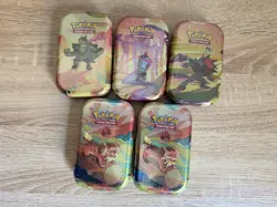 Lotto 5 Mini Tin Pokemon~3 Segreto Fiabesco+2 Paldea Sfavillante~Sigillate! ITA - Image 1