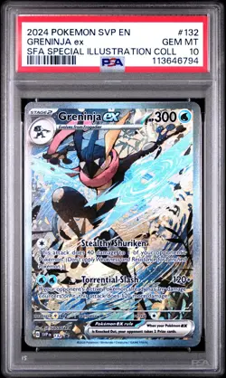 Greninja EX PSA 10 - SVP 132 - SIR Full Art - Shrouded Fable - Pokemon - Image 1