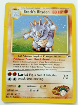 Pokemon TCG Brock's Rhydon 2/132 Holo Gym Heroes HP - Image 1